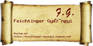 Feichtinger Gyöngyi névjegykártya